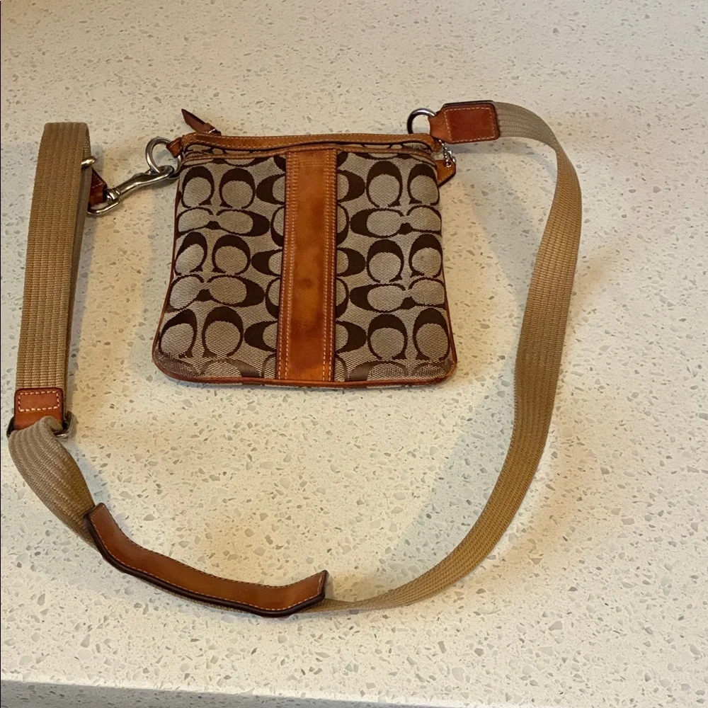 Coach Signature Brown Messenger Bag